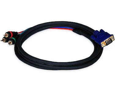 Monoprice 6ft VGA to 3 RCA Component Video Adapter for Projectors