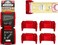StealthMounts Red Universal Level Holder  Locking Level Mount Storage Clips All Brands 2 Pack