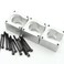 RATTMMOTOR Nema23 Stepper Motor Mount Base 57 Stepping Motor Bracket Clamp Support Holder with 4pcs Installation Screws Aluminium Oxide for CNC Router Machine
