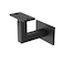 Inline Design  Stainless Steel Handrail Bracket Square for FlatCurved Bottom Tube Slim Adjustable Black Matte Powder Coat