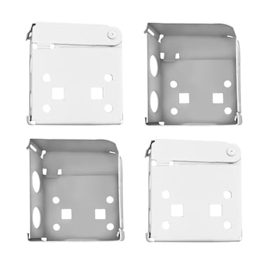 Amazing Drapery Hardware 2 x 2 14 High Profile Box Mounting Brackets for Horizontal Blinds  White 2Pair 4 Pieces