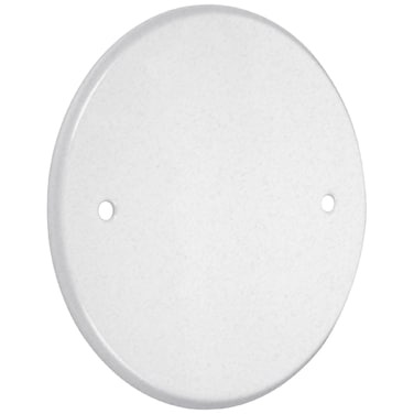 TayMac LPB3325 Flat Blank 5Inch Round Standard Metallic Wallplate 325 in Box Mount White Textured