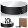 54 360 Degree Motorized Rotating Display Stand Turn Table 3 Gears Speed Electric Display Turntable with USB Cable for Photography Products Shows Watch 3D Models Black with PVC Mirror Sticker