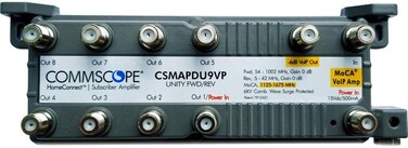 Commscope CSMAPDU9VPI 9Port MoCA HomeConnect Passive VoIP Amplifier with MoCA Connectivity Unity ForwardReverse with Power inserter Faster Internet Phone Comcast Xfinity 9Port MoCA Gray