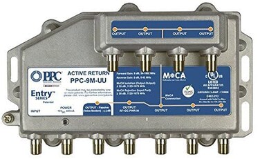 CP Company PPC Entry Series PPC9MUU 9Port Active Return Coax Cable Signal Amplifier Booster Splitter