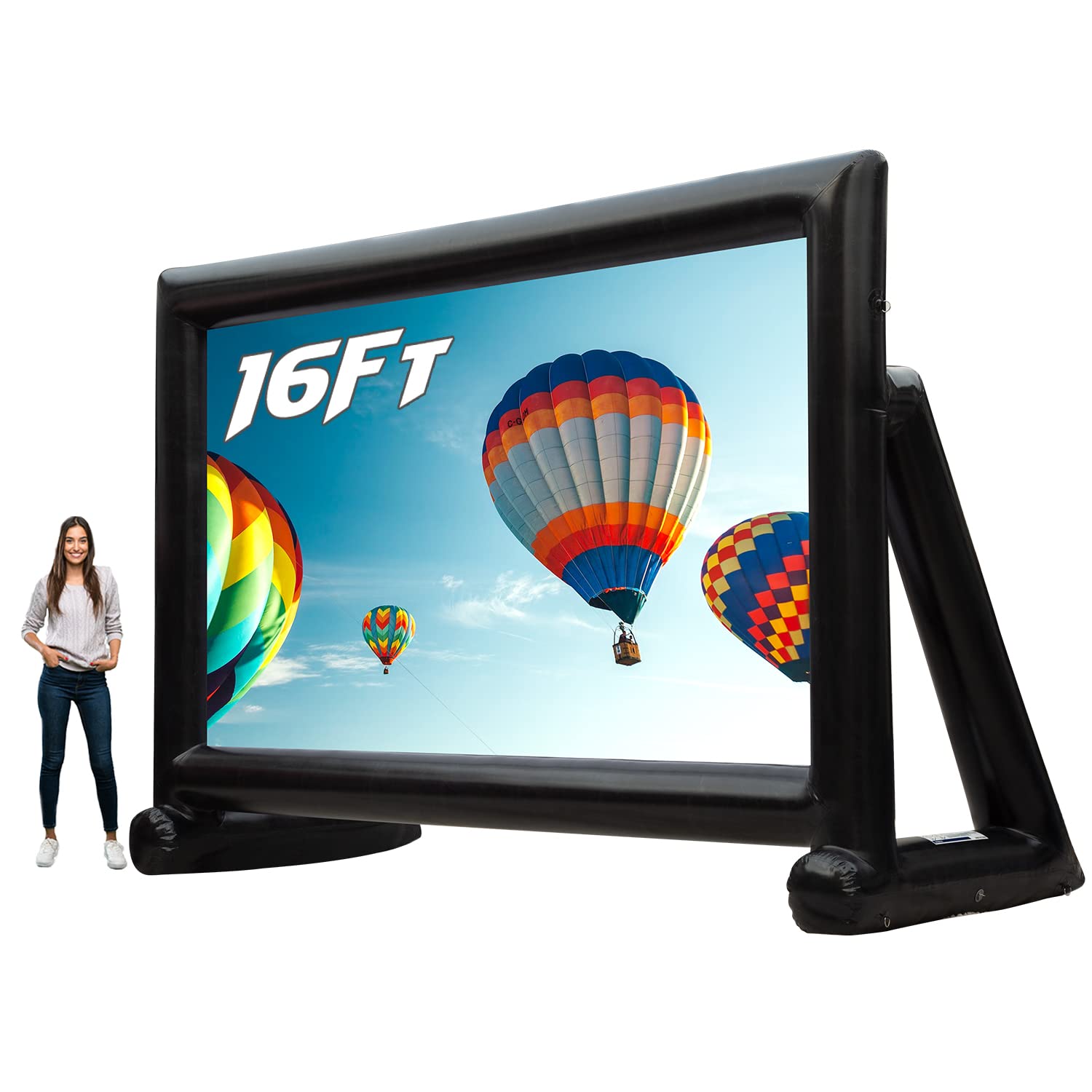 Buy Sewinfla Upgrade Airtight Movie Screen 16Ft Outdoor Inflatable ...