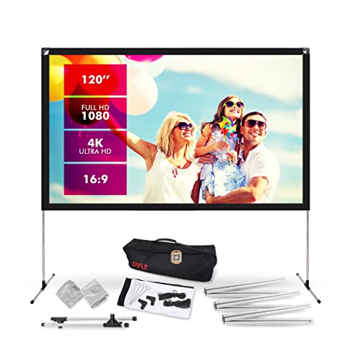 pyle Pyle Projector Screen With Stand 120 120 inch