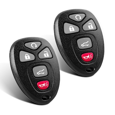 iKeyOption 5 Buttons Keyless Entry Remote Control Key Fob for 20072016 GMC Acadia YukonCadillac Escalade SRXChevy Suburban Tahoe TraverseBuick Enclave FCCID OUC60270 OUC60221Pack of 2