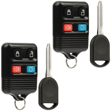 Car Key Fob Keyless Entry Remote fits Ford Lincoln Mercury Mazda with Ignition Key CWTWB1U331 GQ43VT11T CWTWB1U345 4btn Set of 2