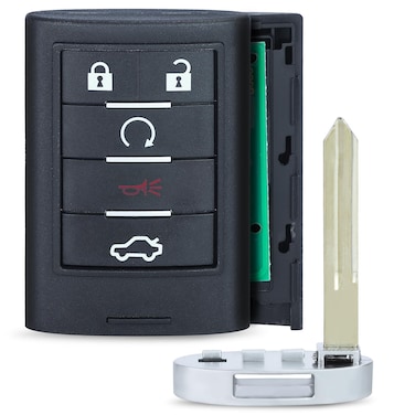 Keyecu Replacement Smart Remote Key Fob 5 Button for Cadillac STS CTS 20082013