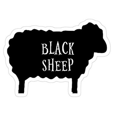 decals Black Sheep of The Family Sticker  Sticker Graphic  Auto Wall Laptop Cell Truck Sticker for Windows Cars Trucks