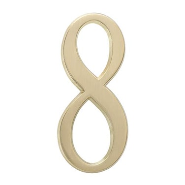 Products DeSignit Standard Plaque Number 8 Satin Brass