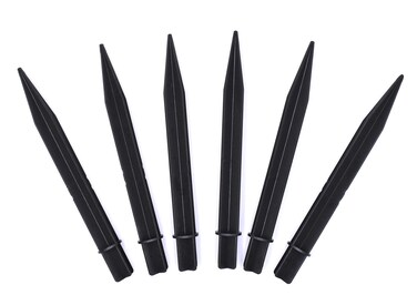 Aliotech 6Pcs 825 Inch Reinforced Ground Spikes Solar Lights Spikes ABS Plastic Lights Replacement Stakes Ideal for Solar Pathway Lights Garden Lights Torch LightsInside Diameter 083 Inches
