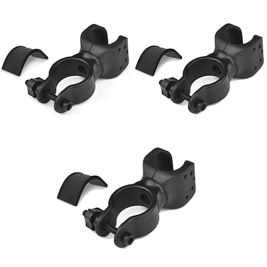 YehVeh 3 Pack Bike Light Mount Handlebar Bicycle Flashlight Holder Mounting Bracket Torch Clip 360 Rotation Front LED Headlight Headlamps Universal Cycling Clamp Night Rides Helper