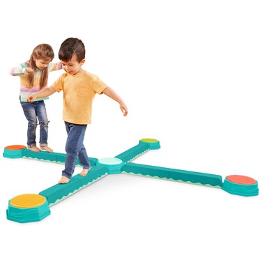 B Toys Beam Interlocking Balancing 5 Sensory Pads  8 Beams  Active Play for Toddlers Kids  3 Years   Balance  Build Set Multicoloured BX2482DC1Z