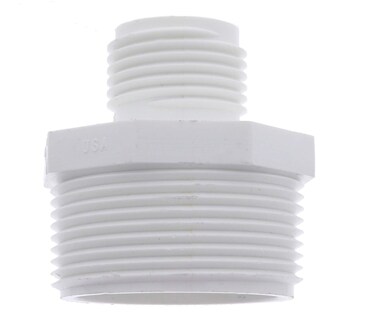 Van Enterprises PVC Garden Hose Adapter Male 125 NPT x 34 GHT for Sump Pump Available 15 and 125 Adapters