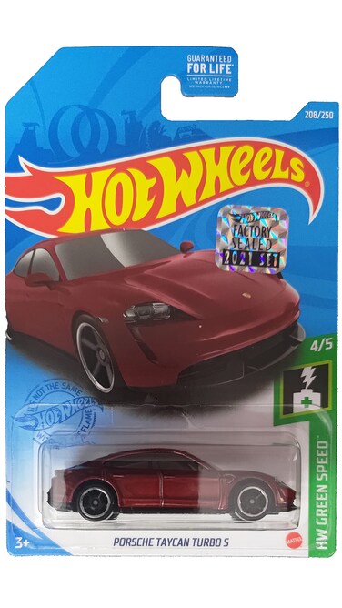 Hot Wheels Porsche Taycan Turbo S red 208250 Green Speed 45