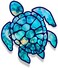 Turtle Cyan Dream Pattern Vinyl Bumper Sticker Decal 5