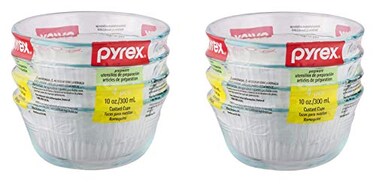Pyrex Bakeware Custard Cups 10Ounce Pack of 8