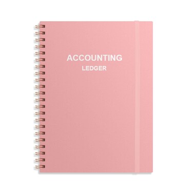 cheericome Accounting Ledger Book A5  Bank Accounting Log for Small Business Bookkeeping  Personal Use  Account Tracker Notebook Track Accounts Deposit Expense  Balance 58 X 825 Inch Pink