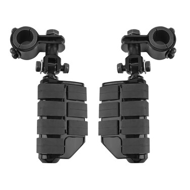 Motorcycle Highway Pegs for Harley Crash BarHighway Foot Pegs Footpegs Foot Rest and Mount Kit Compatible with Harley Road King Road Glide Street Glide 25mm 32mm 34mm Engine Guard Gloss Black