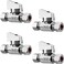 Minimprover 4 Pack Premium Brass 14 Compression x 14 Compression Angle Valve Quarter Turn Water Straight Angle Valve