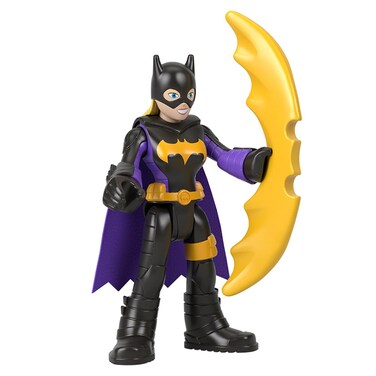 Mattel Replacement Part for Imaginext SuperFriends Playset  HML03  Replacement Poseable Batgirl Figure  Includes Yellow Batwings Battle Gear
