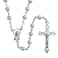 Autom Girls First Communion White Imitation Pearl Rosary with Our Lady of Grace Centerpiece