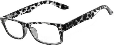 OWL Classic Retro Style Narrow Rectangular Frame Clear Lens Eyeglasses