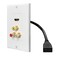 HDMI Wall Plate with RCAHDMI Pigtail Wall PlateYomyrayhuHDMI 20 RCA Wall plateWhite