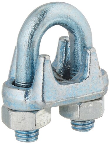 Uxcell Metal U Bolt Single Saddle Grip Clip Clamp for 135mm Dia Wire Rope