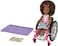 Barbie Chelsea Doll  Wheelchair with Moving Wheels Ramp Sticker Sheet  Accessories Small Doll with Curly Brown Hair