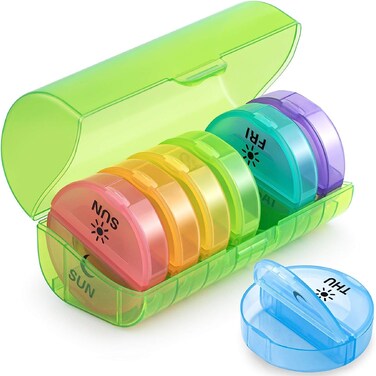 Pill Box Twice a Day 7day Pill Organizer