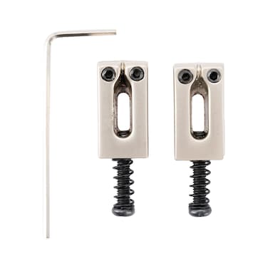 Musiclily Pro 105mm Modern Style Saddles for Strat Style Electric Guitar Wilkinson M Series Bridge Nickel Set of 2