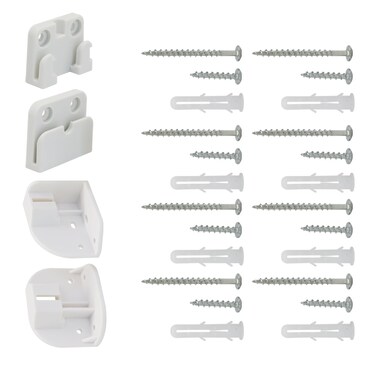 GRENFU Retractable Baby Gates Extra Wide Dog Gate Full Set Hardware Retractable Gate Large Baby Gate Replacement Parts Mesh Baby Gate Wall Mount Hardware with Brackets Latches Hooks Screws Gray