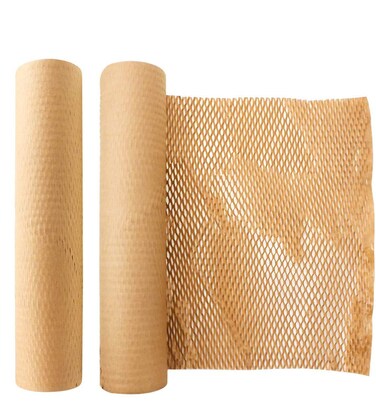 helpers lab Kraft Paper Honeycomb Paper  Packaging Materials for Sensitive Items  Transport Stamps  Kraft Paper Roll 30cmX 10M Packaging Items Bubble Film