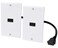 UKYEE HDMI Wall Plate 1 Port 4k 2Pack HDMI Faceplate Single Outlet Standard Wall Plate Support 4K UHD VideoARC with Pigtail HDMI Keystone Jack for HDTVProjectorPS4Xbox Home Theater Systems
