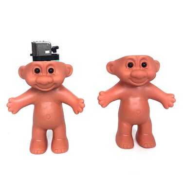 2 Pack Cute Troll Dolls Lighter Case Pouches Cover Holder Silicone Funny Mini Dolls Lighter Sleeve for 32in Regular Lighter Lighter not Included