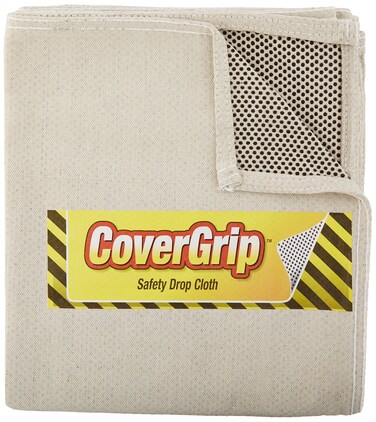 CoverGrip Quick Drop 8 oz Canvas Safety Drop Cloth 35 x 4