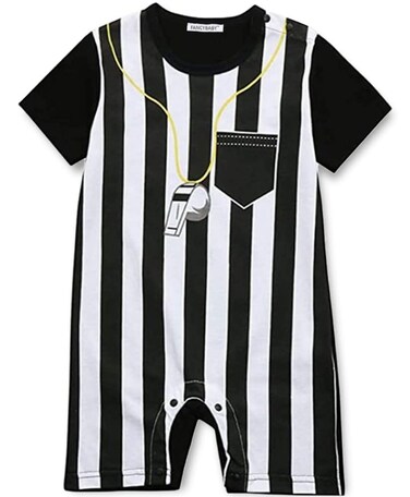 FANCYBABY Baby Toddler Referee Baseball Romper Shirt Outfit