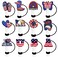 12PCS American Flag Straw Cover Cap 10mm Patriotic Straw Toppers for Tumblers Aesthetic Silione Straw Cap for Stanley 30  40Oz Reusable Drinking Straw Lid Covers 4th of July Decorations 910mm