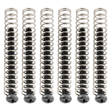 Musiclily Ultra UNC348X11 Inch Stainless Steel Humbucker Pickup Mounting Screws and Springs Set for American Made Electric Guitar Nickel Set of 6