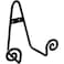 Small Black Metal Scroll Easel