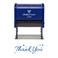 Thank You wStars Self Inking Rubber Stamp Blue Ink  XLarge