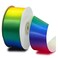 Aertai Wide Single Face Glitter Rainbow Satin Ribbon Roll 112 inch x Continuous 25 Yards Wired Edge Ribbon for Gift Wrapping Wedding Dcor  DIY Bow Making 112 X 25 Yards