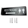 JRFAMILY  Hallway Restroom Sign for Business Bathroom Signs with Arrow 4x12 Inches Restroom Sign with Arrow Double Sided Indoor or Outdoor Easy Installation Matte Black