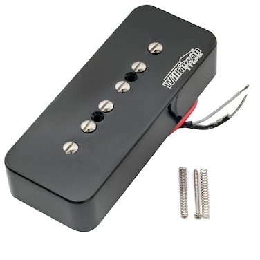 Musiclily Wilkinson M Series Alnico 5 P90 Soapbar Neck Pickup for Les PaulSG Electric Guitar Black