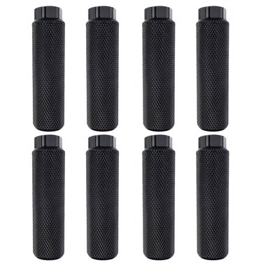 Zelerdo 4 Pairs Aluminum Alloy Bike Pegs for Mountain Bike Cycling Rear Stunt Pegs Fit 38 inch Axles Black Blue Red Green 100x28 mm