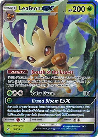 Pokemon Company International Leafeon GX  13156 Ultra Rare Sun  Moon Prism