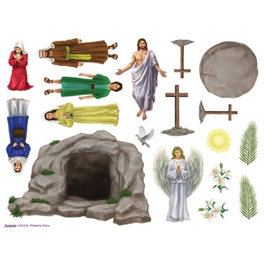 Christian Easter Decorations Resurrection of Jesus Christ Sunday School Magnet Set Pack of 12